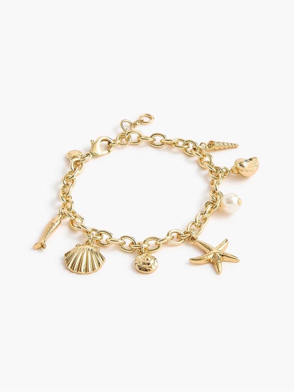 Seashell charm bracelet